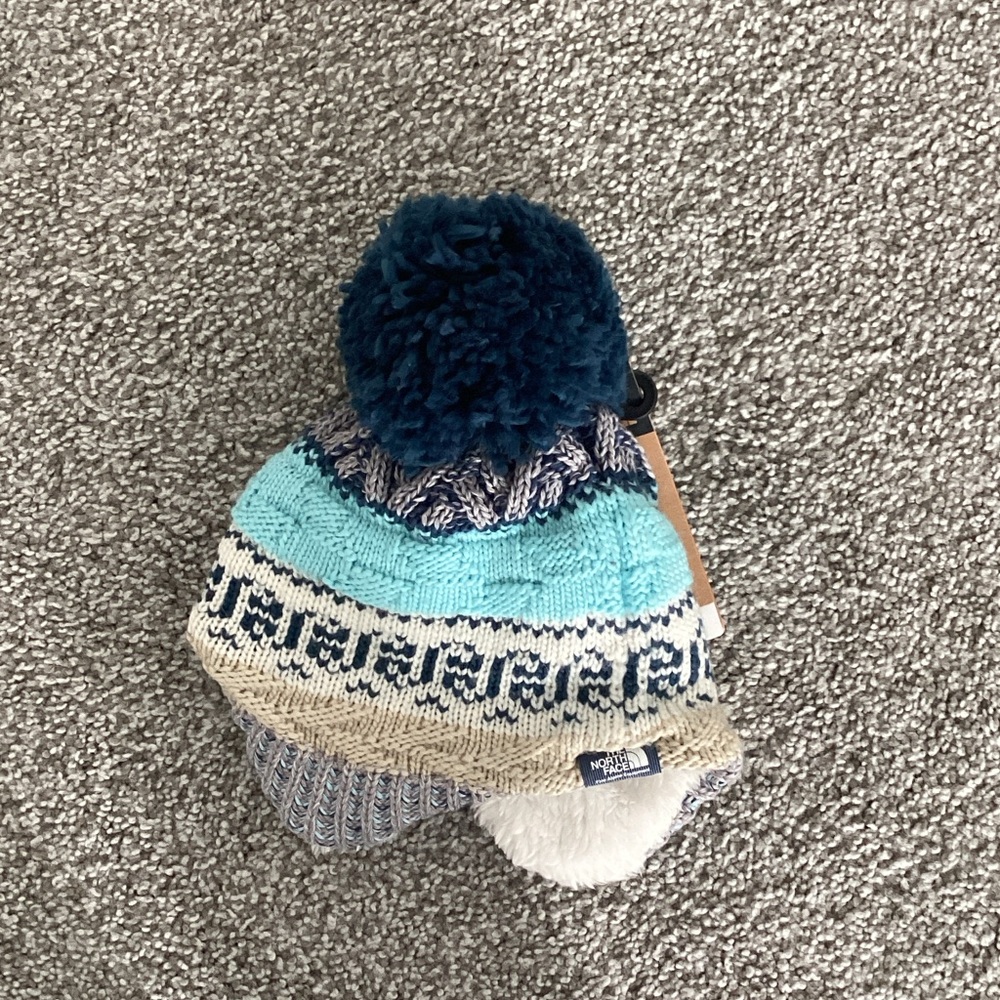 NWT North Face Kids' Knit Pom-Pom Hat